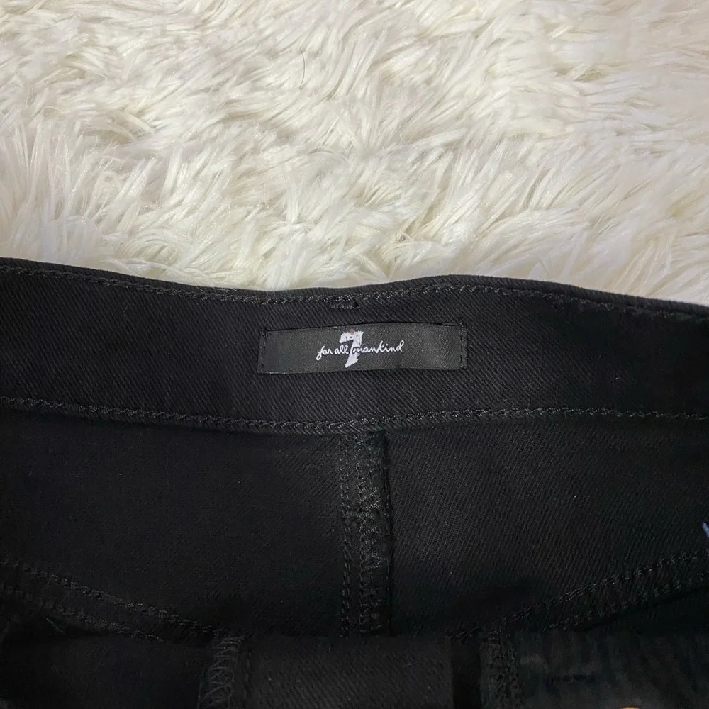 7 For All Mankind Denim Cutoff Shorts in Black